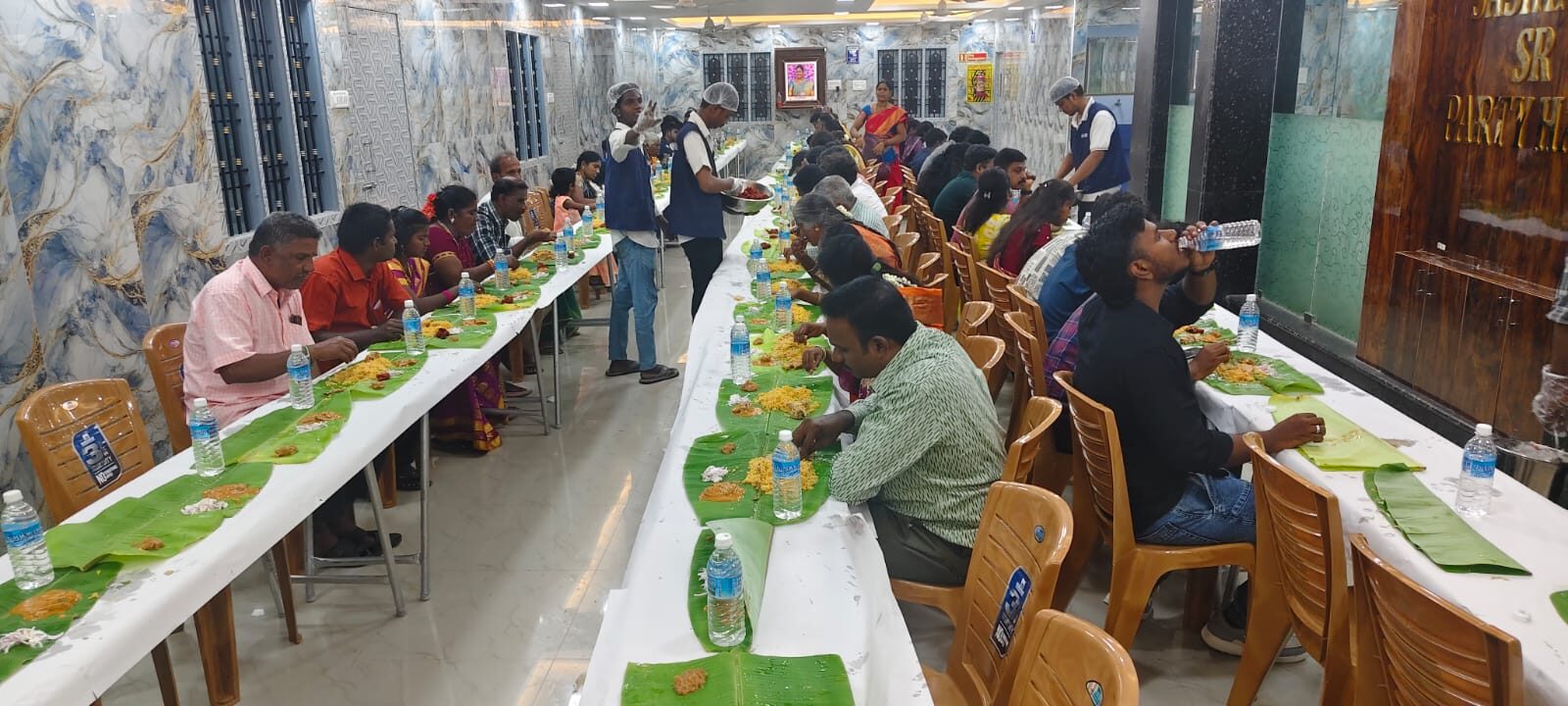 Elegant reception décor — Sasikala SR Party Hall, Medavakkam Chennai