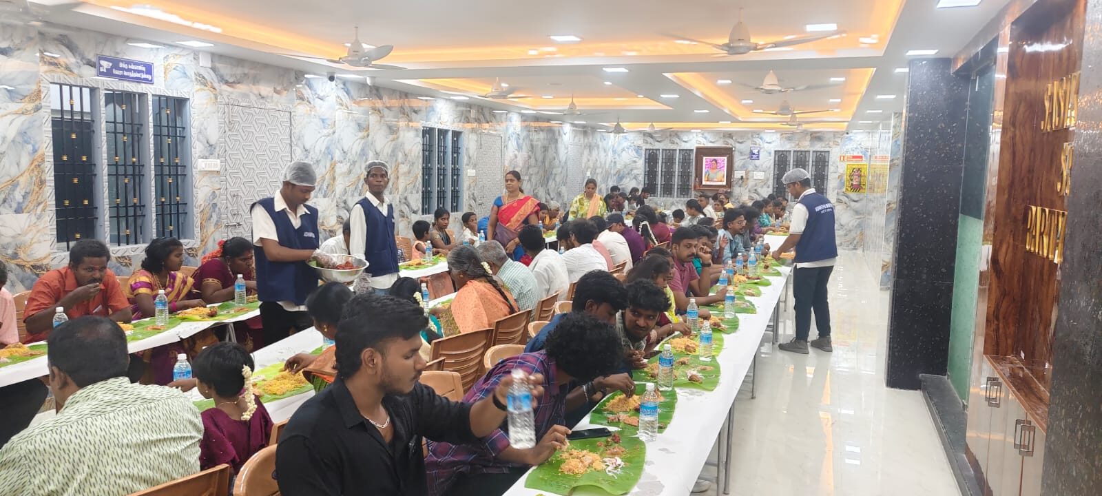 Reception stage setup — Sasikala SR Party Hall, Medavakkam Chennai